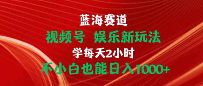 (10818期)蓝海赛道视频号 娱乐新玩法每天2小时小白也能日入1000+-红宝盒创业网创平台